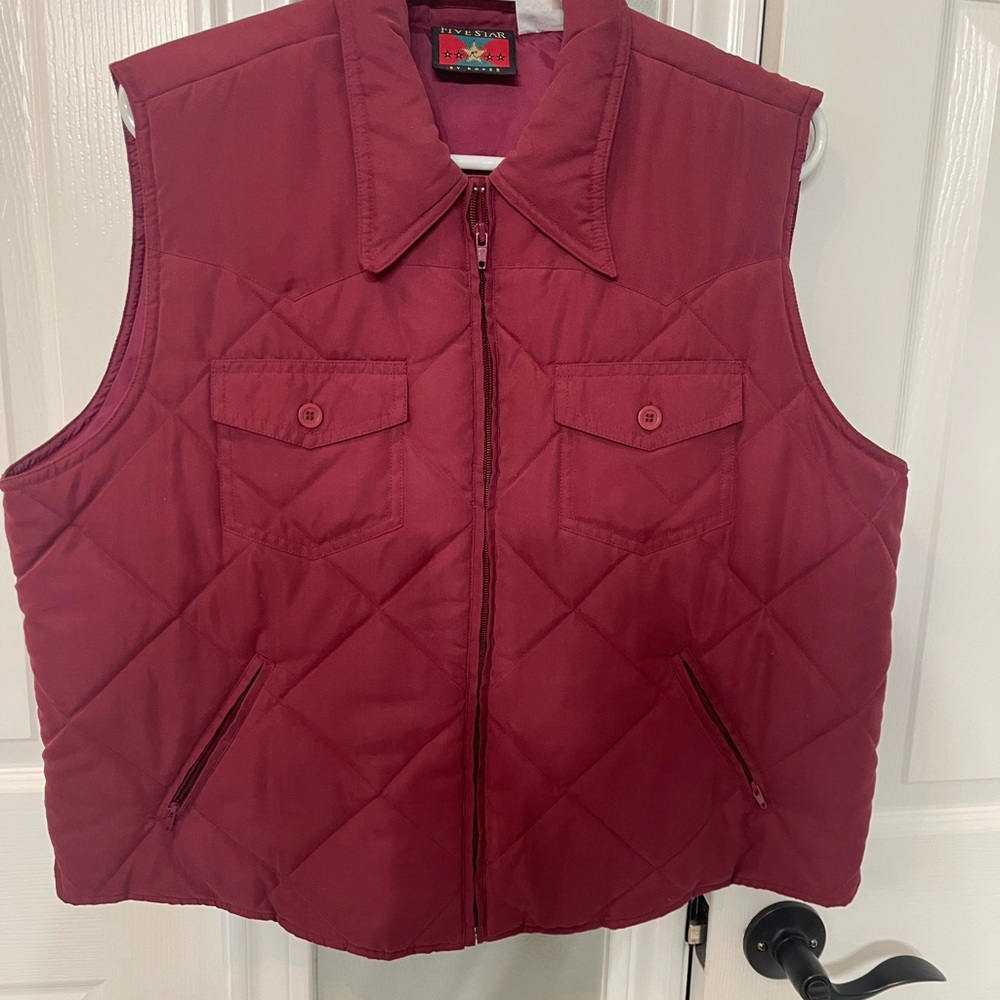 Five Star Women's Quilted Vest - Burgundy